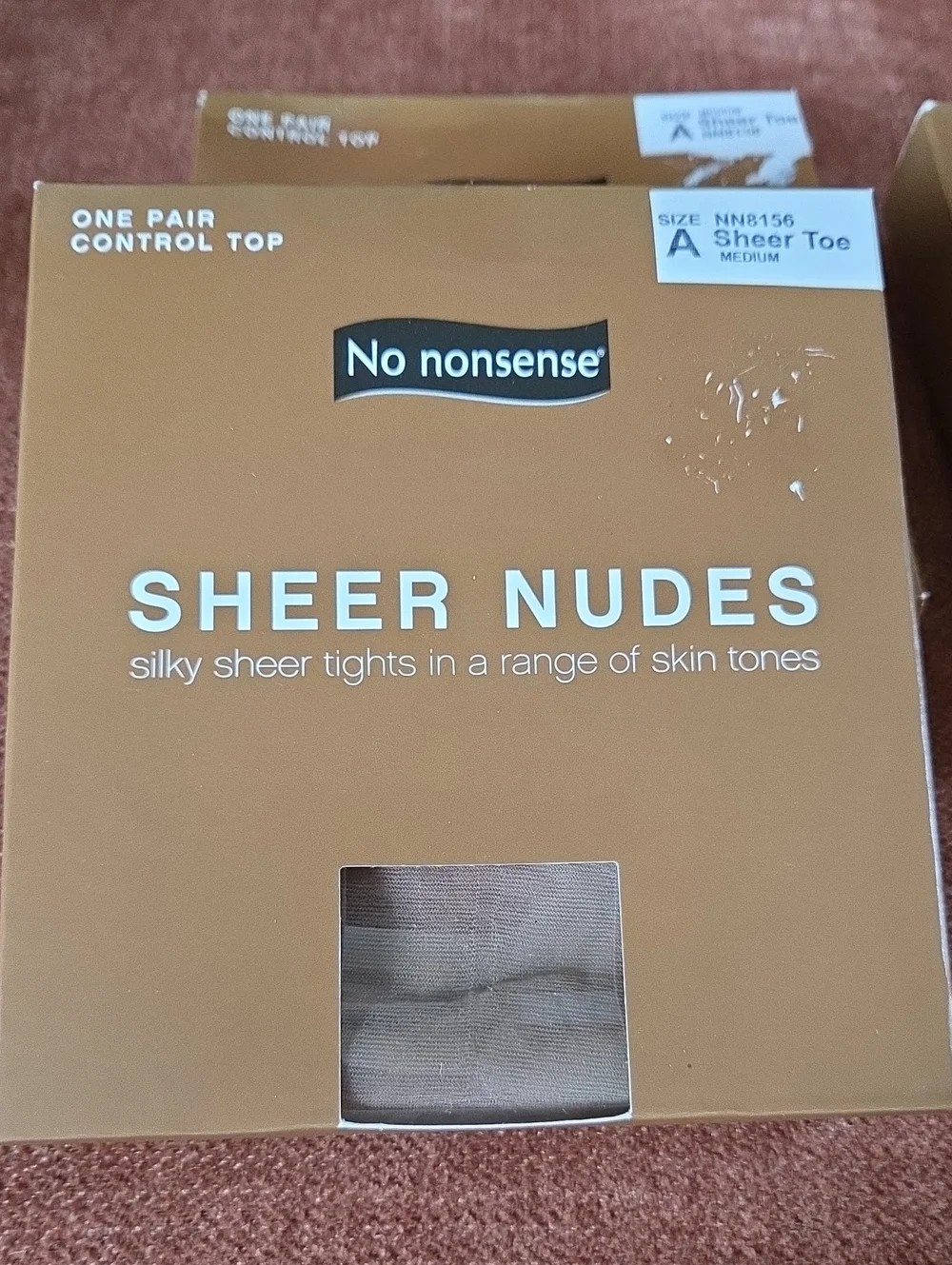 3 Pairs No Nonsense SHEER NUDES Control Top Silky Sheer Tights Pantyhose Size A